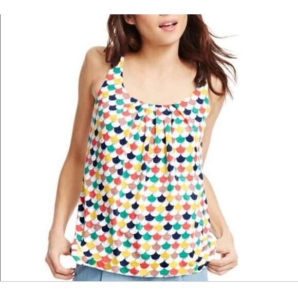 Boden Tops - Boden Multicolor Scallop Print Sleeveless Blouse